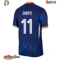 Camiseta Países Bajos Cody Gakpo #11 Visitante Equipación Eurocopa 2024 manga corta